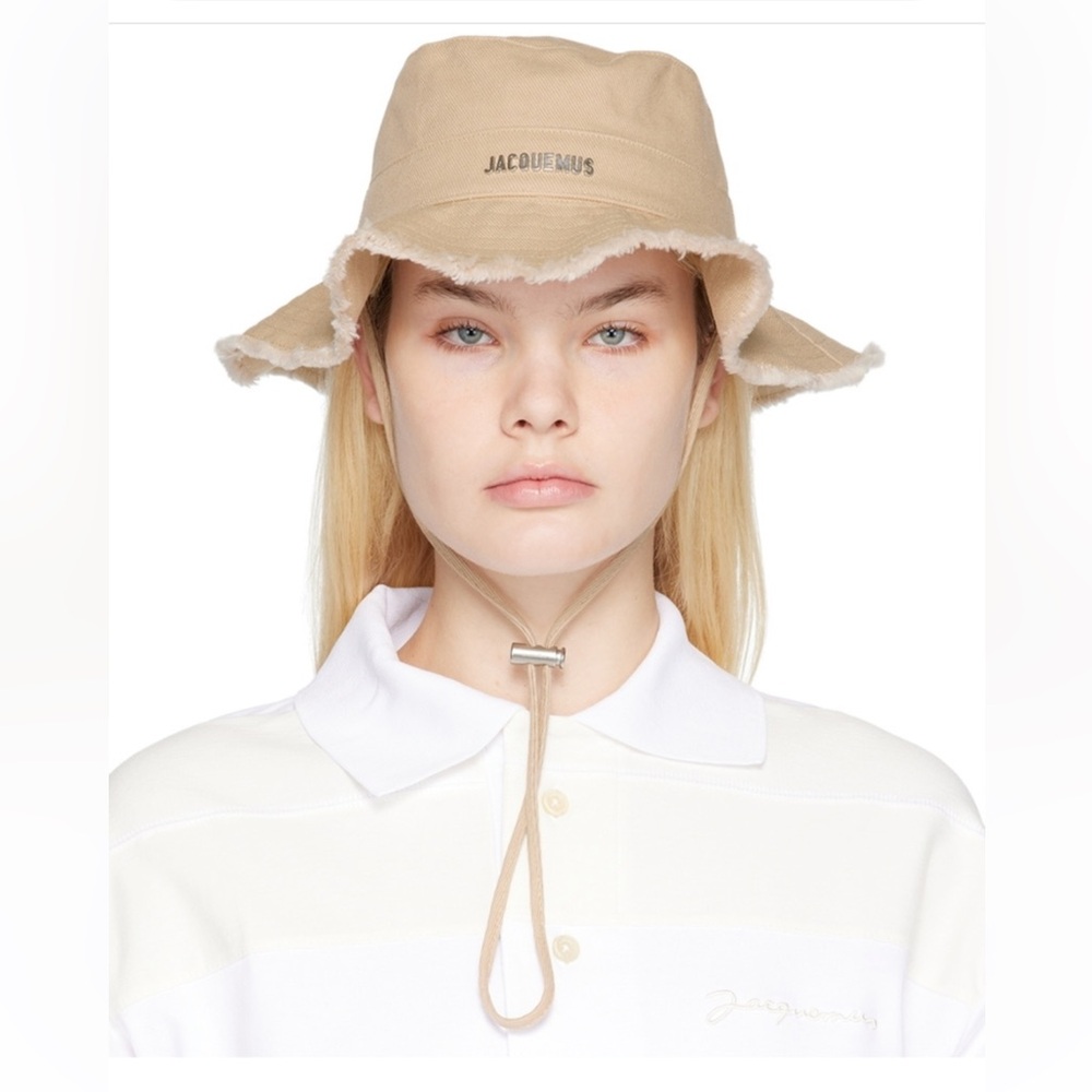 New Jacquemus Beige Le Bob Artichaut bucket Hat size 58 cm